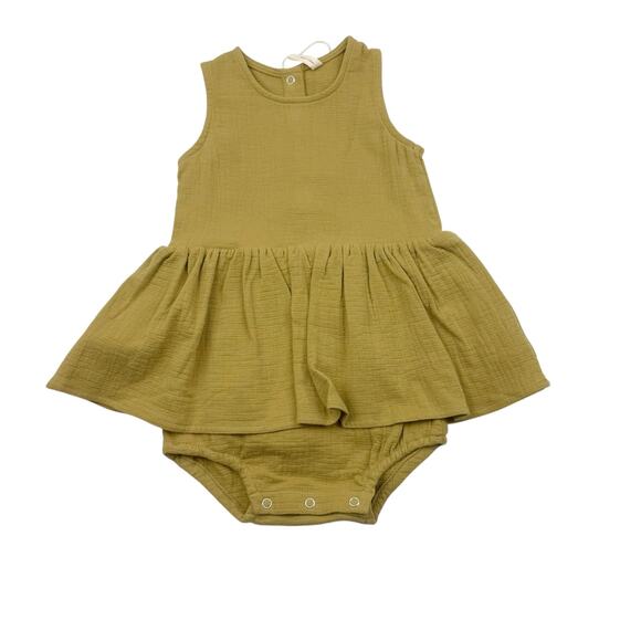 NWT Quincy Mae Neutral Skirted Bodysuit Dress - Picture 1 of 6